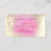 Carte De Visite dessin de lotus en feuille d'or (Dos)