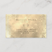 Carte De Visite dessin de lotus en feuille d'or (Dos)