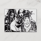 Carte De Visite Dessin de mode de filles ANATOLIENNES Livre blanc  (Dos)