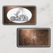 Carte De Visite dessin de moto (Devant / Derrière)