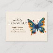 Carte De Visite Dessin de papillon coloré (Devant)