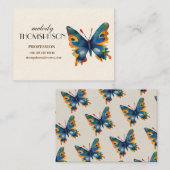 Carte De Visite Dessin de papillon coloré (Devant / Derrière)