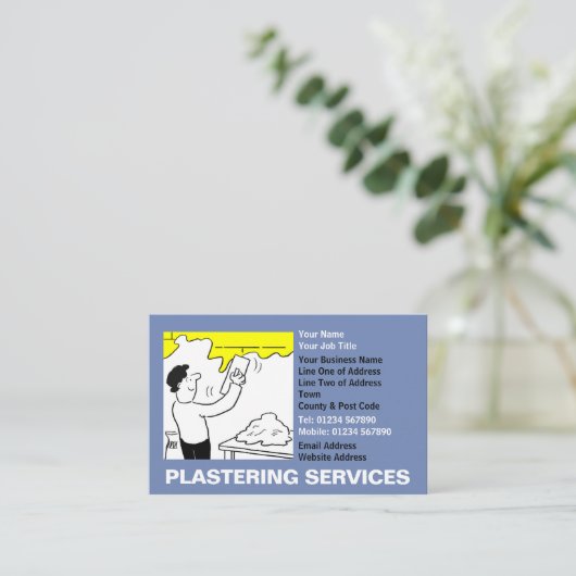 Carte De Visite Dessin de Plastering Services (Debout devant)