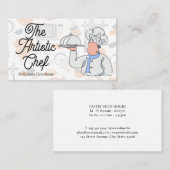 Carte De Visite Dessin de trait stylisé du chef (Devant / Derrière)