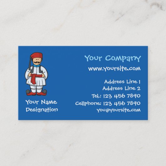 Carte De Visite Dessin de Tsolias (Devant)