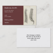 Carte De Visite Dessin de vertèbres (Devant / Derrière)