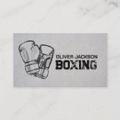 Carte De Visite Dessin des gants d'entraîneur de boxe (Devant)