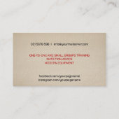 Carte De Visite Dessin des gants d'entraîneur de boxe (Dos)