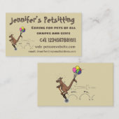 Carte De Visite Dessin d'humour australien kangourou (Devant / Derrière)