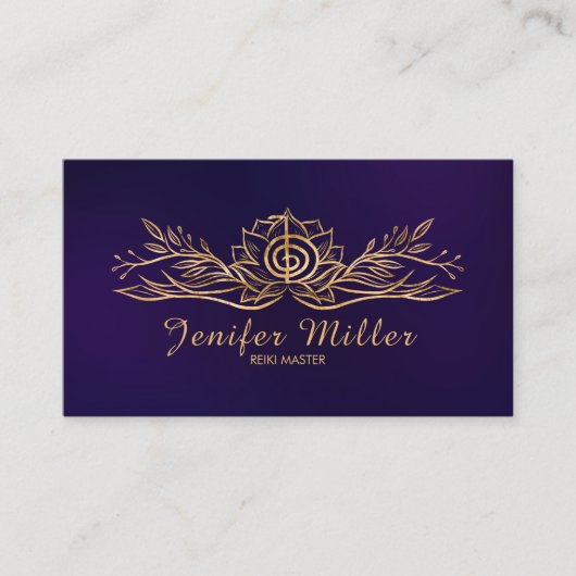 Carte De Visite Dessin d'or Choku Rei Lotus (Devant)