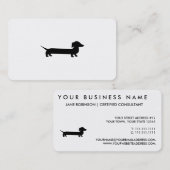 Carte De Visite Dessin drôle de long teckel (Devant / Derrière)