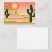 Carte De Visite Dessin du désert (Devant / Derrière)