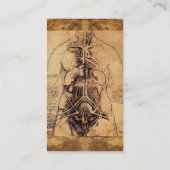 Carte De Visite Dessin du Parchemin Brown antique Torso féminin (Dos)