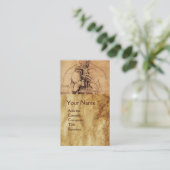 Carte De Visite Dessin du Parchemin Brown antique Torso féminin (Debout devant)