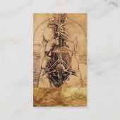 Carte De Visite Dessin du Parchemin Brown antique Torso féminin (Dos)