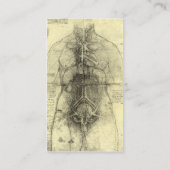 Carte De Visite Dessin d'une femme Torso par Leonardo da Vinci (Dos)