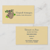 Carte De Visite Dessin d'une fentes penchée à l'envers (Devant / Derrière)