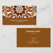 Carte De Visite Dessin géométrique islamique d'or (Devant / Derrière)