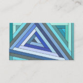 Carte De Visite Dessin géométrique triangulaire bleu peint à la ma (Devant)