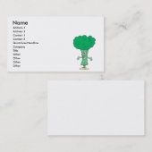 Carte De Visite dessin humoristique de brocoli idiot (Devant / Derrière)