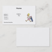 Carte De Visite dessin humoristique de lady golfer (Devant / Derrière)