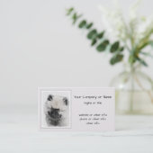 Carte De Visite Dessin Keeshond Chiot - Joli dessin original Chien (Debout devant)