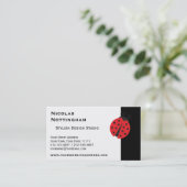 Carte De Visite Dessin mignon de coccinelle (Debout devant)