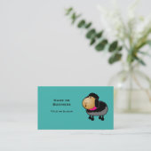 Carte De Visite Dessin mignon en mouton noir (Debout devant)