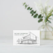 Carte De Visite Dessin technique d'architecte Sketch | Vert (Debout devant)