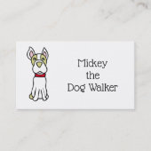 Carte De Visite Dessin Terrier de Boston (Devant)
