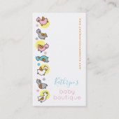 Carte De Visite Dessin Whimsical Pastels colorés Bébé Canards (Devant)