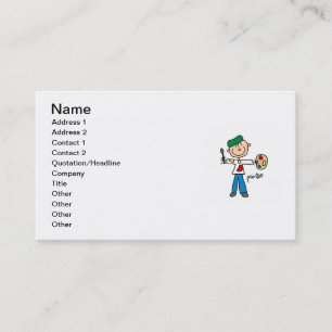 Carte De Visite Dessinateur bonhomme allumette