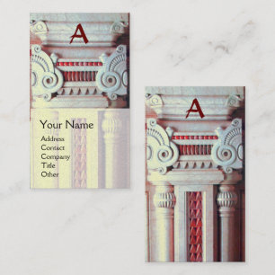 Carte De Visite DESSINATEUR D'INTÉRIEURS, blanc rouge de