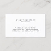 Carte De Visite Dessinateur d'intérieurs d'aquarelle rose moderne (Dos)