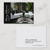 Carte De Visite Dessinateur d'intérieurs de vieux routier à la (Devant / Derrière)