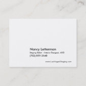 Carte De Visite Dessinateur d'intérieurs de vieux routier à la (Dos)