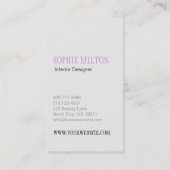 Carte De Visite Dessinateur d'intérieurs de vieux routier de (Dos)