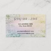 Carte De Visite Dessinateur d'intérieurs d'or d'arc-en-ciel (Dos)