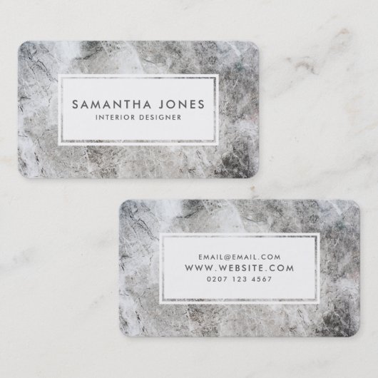 Carte De Visite Dessinateur d'intérieurs moderne simple de texture (Devant / Derrière)