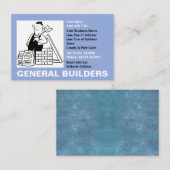 Carte de visite dessinateur général de bâtiment (Devant / Derrière)