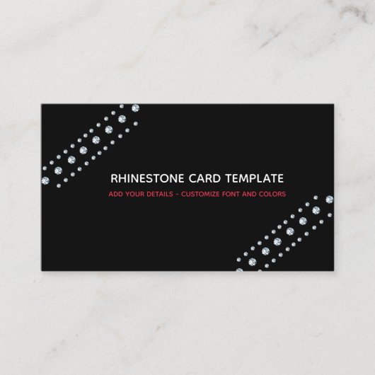 Carte De Visite Dessins de diamant - Rhinestone (Devant)
