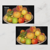 Carte De Visite Dessous de verre de fruits (Devant / Derrière)