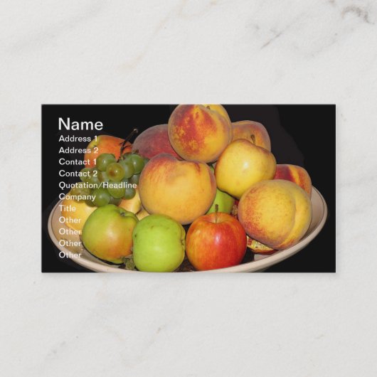 Carte De Visite Dessous de verre de fruits (Devant)