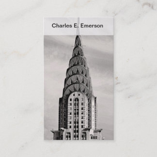 Carte De Visite Dessus de Chrysler construisant NYC - B&W