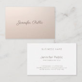 Carte De Visite Dessus de manuscrit de calligraphie de maquilleur (Devant / Derrière)