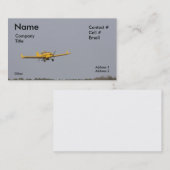 Carte De Visite dessus jaune d'arbre de chiffon de culture (Devant / Derrière)