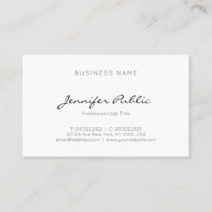 Carte De Visite Dessus lisse professionnel élégant moderne de