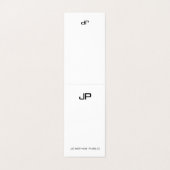 Carte De Visite Dessus simple élégant de monogramme moderne (Extérieur déplié)