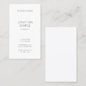 Carte De Visite Dessus vertical élégant à la mode de modèle de (Devant / Derrière)