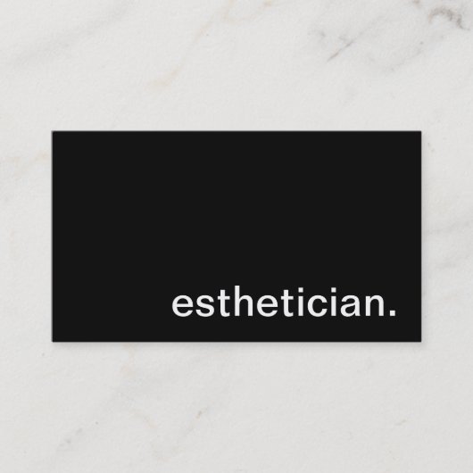 Carte de visite d'Esthetician (Devant)